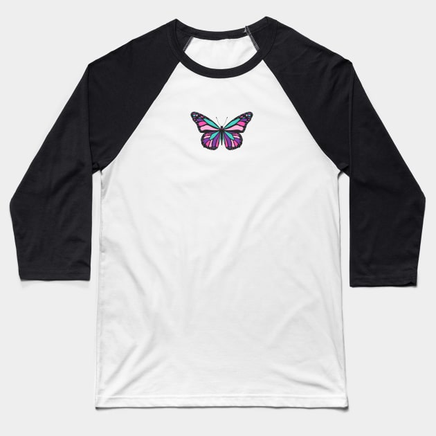 Thyroid Cancer Butterfly Baseball T-Shirt by yourparadigmdesign